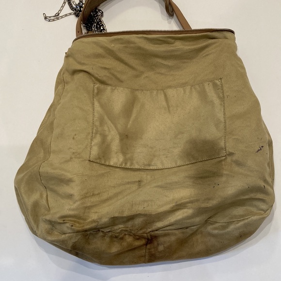 Jimmy Choo Chain Biker Hobo Bag Tan Leather - Picture 10 of 15